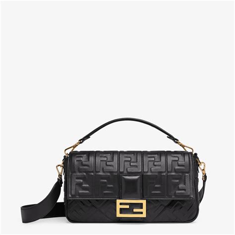 fendi baguette large black|genuine fendi baguette.